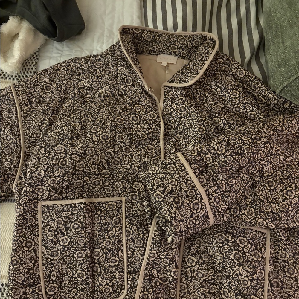 Maeve Black and Cream Puffer